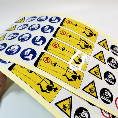 Rechteckiges BOPP Sicherheits-Warnschild der Offsetdruck-kundenspezifischen reflektierenden Aufkleber-