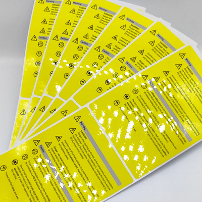 Vorsicht-industrielles Aufkleber-Papier Matte Adhesive Anti Static Labels CMYK