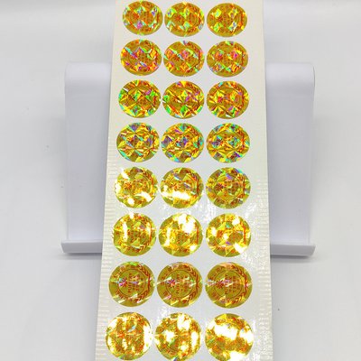 Druckhologramm-Aufkleber-Rollengefälschter rechteckiger Goldhologramm-Antiaufkleber