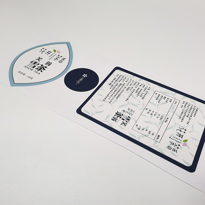 Wasserdichte kosmetische Aufkleber BOPP, die Aufkleber-Papier CMYK glattes Vinyllackieren