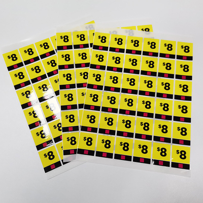 BOPP, das kundenspezifischer Kleindruck-dauerhafte fördernde Aufkleber-Aufkleber der aufkleber-CMYK vermarktet