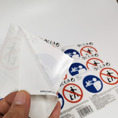 Glattes warnendes klebendes wasserdichtes Papiervinyl Aufkleber PVCs CMYK