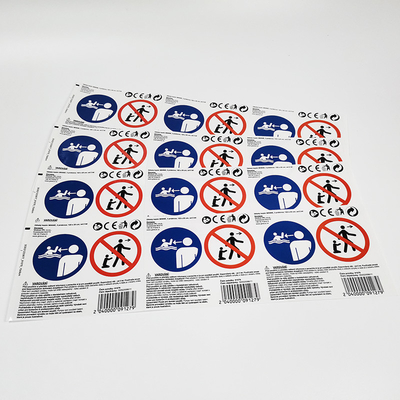 Glattes warnendes klebendes wasserdichtes Papiervinyl Aufkleber PVCs CMYK