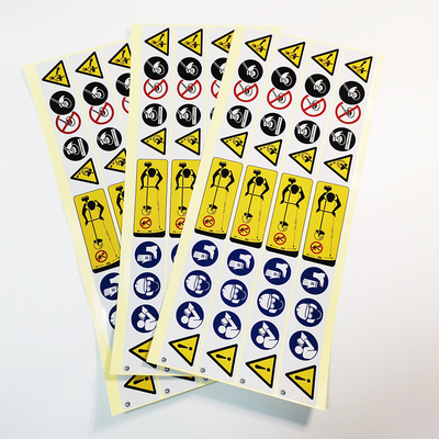 Glattes warnendes klebendes wasserdichtes Papiervinyl Aufkleber PVCs CMYK