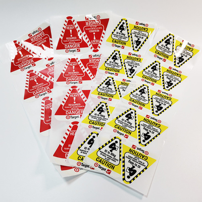 Glattes warnendes klebendes wasserdichtes Papiervinyl Aufkleber PVCs CMYK