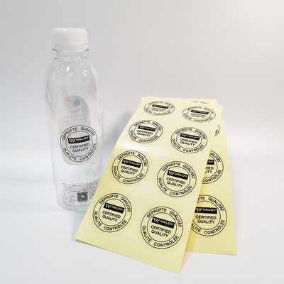 Kundenspezifischer Logo Adhesive Label Stickers Clear trinkt Schale BOPP ringsum Selbststock-Aufkleber