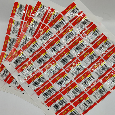 Rechteckiger Barcode, den Einzelhandelsgeschäft BOPP-Film CMYK beschriftet, färbt Gemischtwarenladen-Preisschild