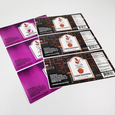 Lebensmittelverpackung CMYK Digital, die BOPP beschriftet, personifizierte selbstklebende Aufkleber