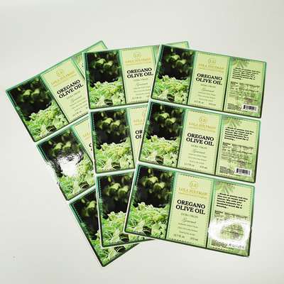 Kreisform-fertigen schwarze Logo Printed Food Packaging Roll-Aufkleber kundenspezifisch an