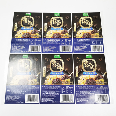 Halb bedruckbare selbstklebende Aufkleber Matte Food Pack Labels CMYK BOPP