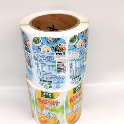 Weißes Paralleltrapez CMYK Digital Juice Beverage Bottle Labels BOPP wasserdicht