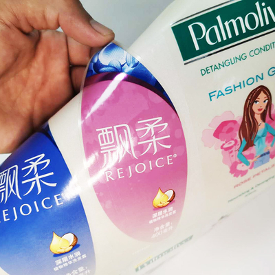BOPP kosmetisches Shampoo-glattes Vinylaufkleber-Papier des Aufkleber-Entwurfs-CMYK
