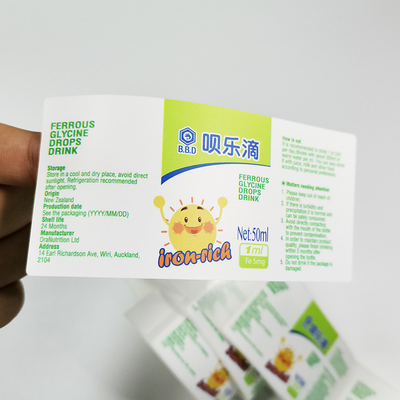 Kuss-Schnitt Pharma-Hologramm beschriftet klebendes 30ml kundenspezifischen Vial Labels
