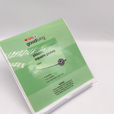 Glatte Reinigungsflasche beschriftet 50 x 50mm quadratisches bedruckbares entfernbares Aufkleber-Papier