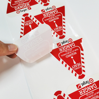 40 x 40mm Gefahrenwarnende Vorsicht beschriftet BOPP-Vinyl wasserdichte dauerhafte Aufkleber