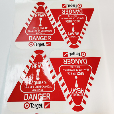 Rechteckiges Vorsicht-Warnschild 50 x 50mm Lager-dauerhafter Aufkleber