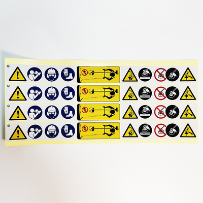 Rechteckiges BOPP Sicherheits-Warnschild der Offsetdruck-kundenspezifischen reflektierenden Aufkleber-