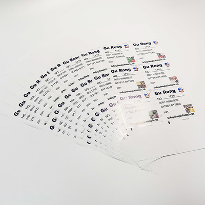 BOPP-Film-Bewegungsdaten-Etikettendruck-QR Code-Digital-Druck-Aufkleber