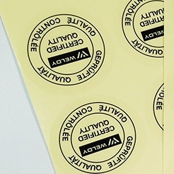 Klares Vinylmaterielle kundenspezifische klebende Aufkleber bedeckt Flexo-Drucken