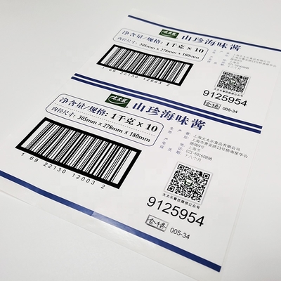 Einseitige / doppelseitige Druckempfindliche Etiketten Digital / Bildschirm / Flexo Druck