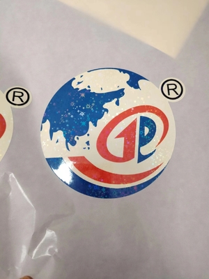 Einfach zu schälen Holographische Siegel Aufkleber UV-Widerstandsdruck Dauerhaft wasserdichtes Laserlabel für Logo